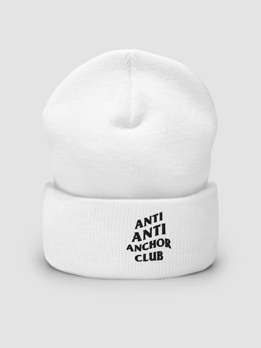 [white] Anti Anti Anchor Club Embroidered Cuffed Beanie product image (1)