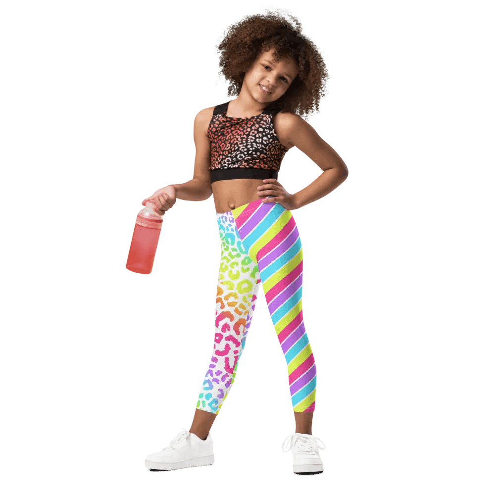 Super Fun Leggings for Girls with stripes, Leopard Collection product image (1)