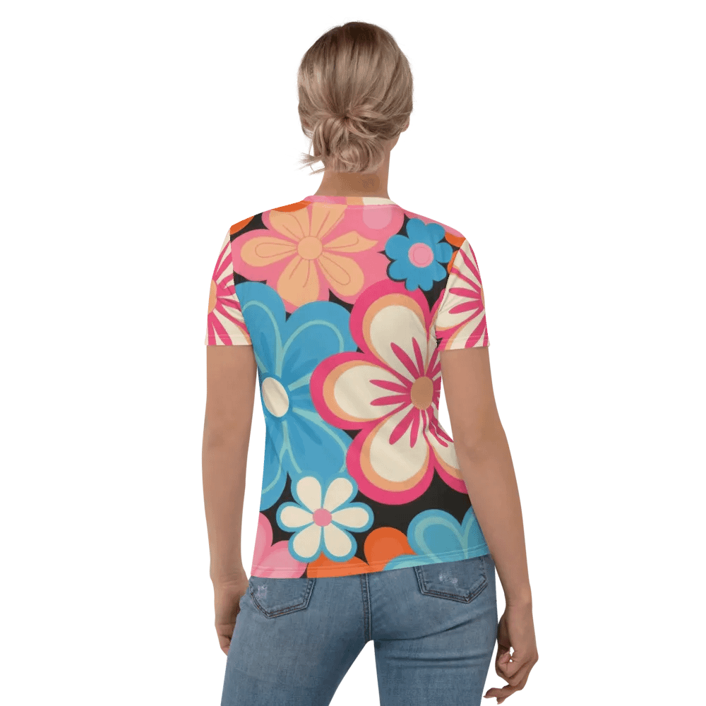 Retro Floral Fantasy All-Over Print Tee product image (12)