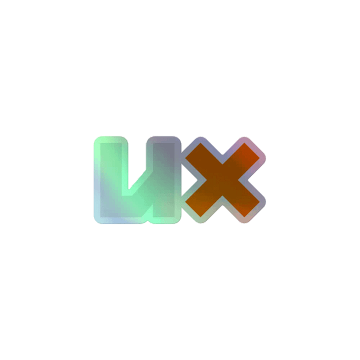 "UX" Logo Holographic Sticker product image (1)