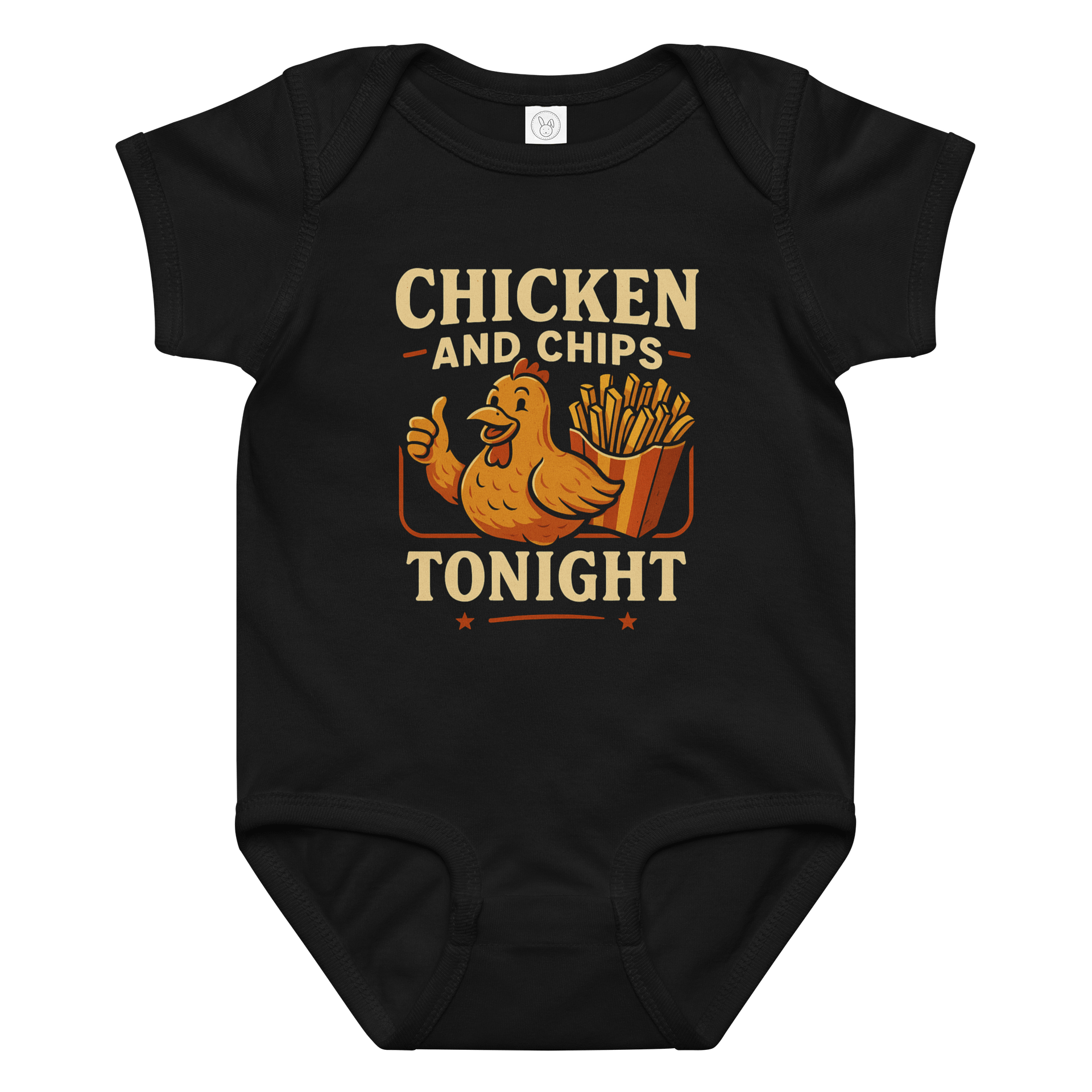 Cheery Chicken & Chips Baby Bodysuit product image (1)