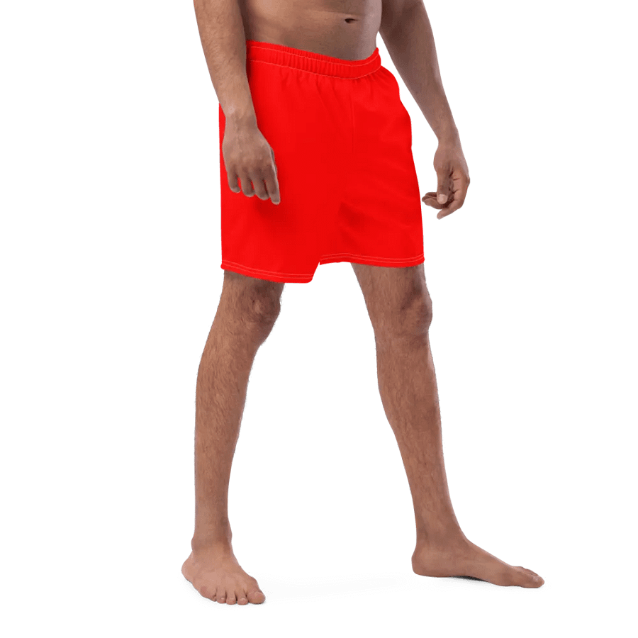 Plain Color Red Swim Trunks product image (4)