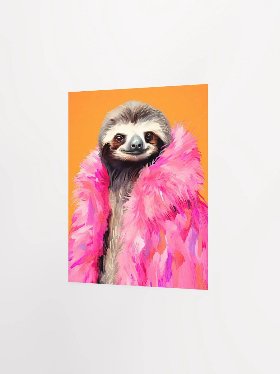 Anthropomorphic Sloth in Pink Fur Animal Portrait product image (10)