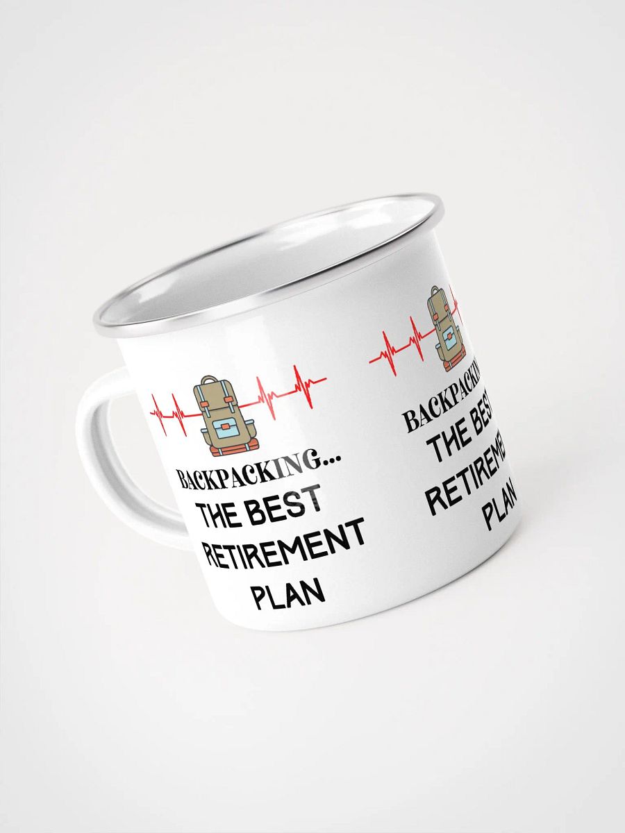 Retirement Backpacking Enamel Mug product image (5)
