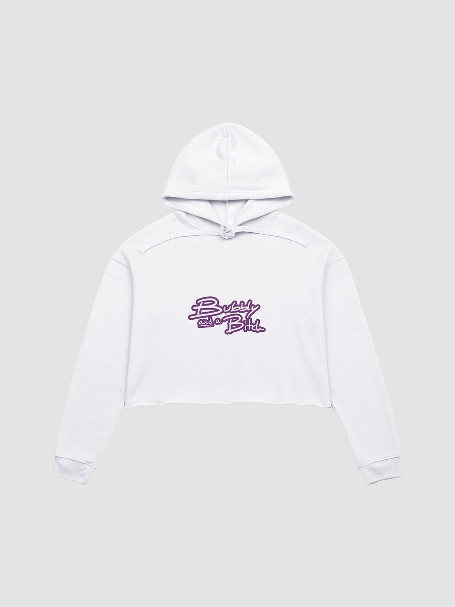 Bubbly and a B*tch (lined design, #763D7D) fleece cropped hoodie product image (2)