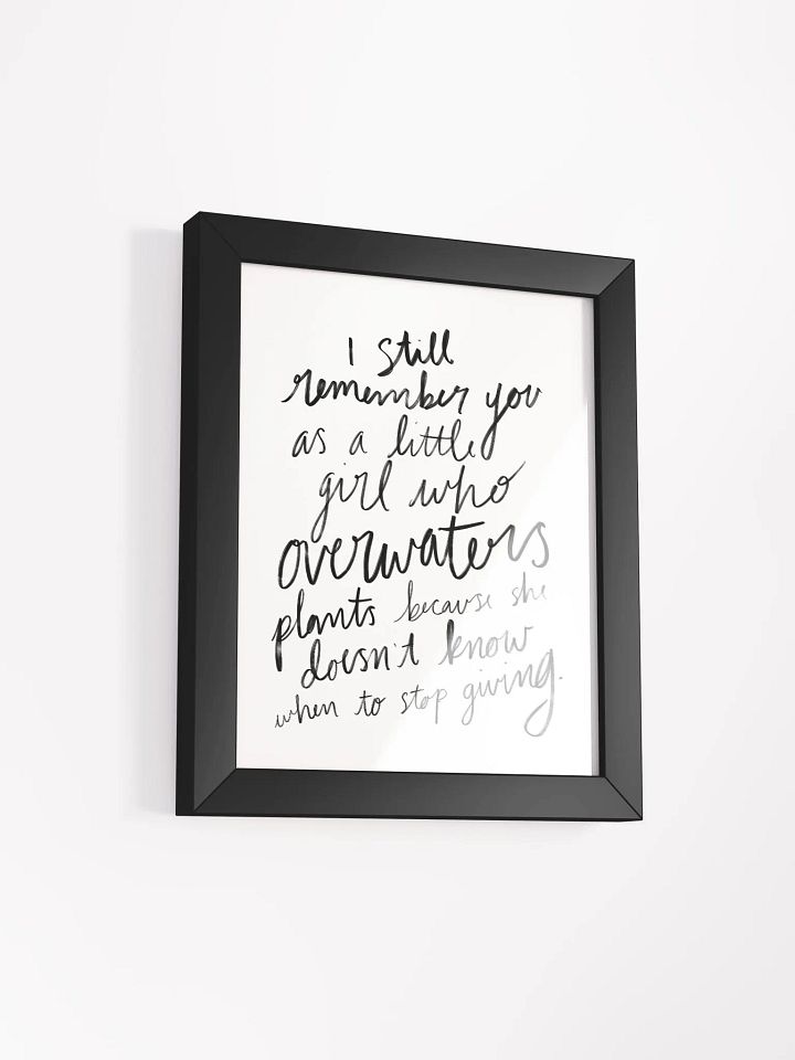 Overwatering Plants Framed Art Print product image (2)