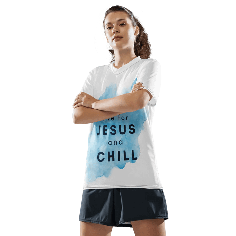 Live for Jesus and chill Unisex Sports Jersey product image (11)