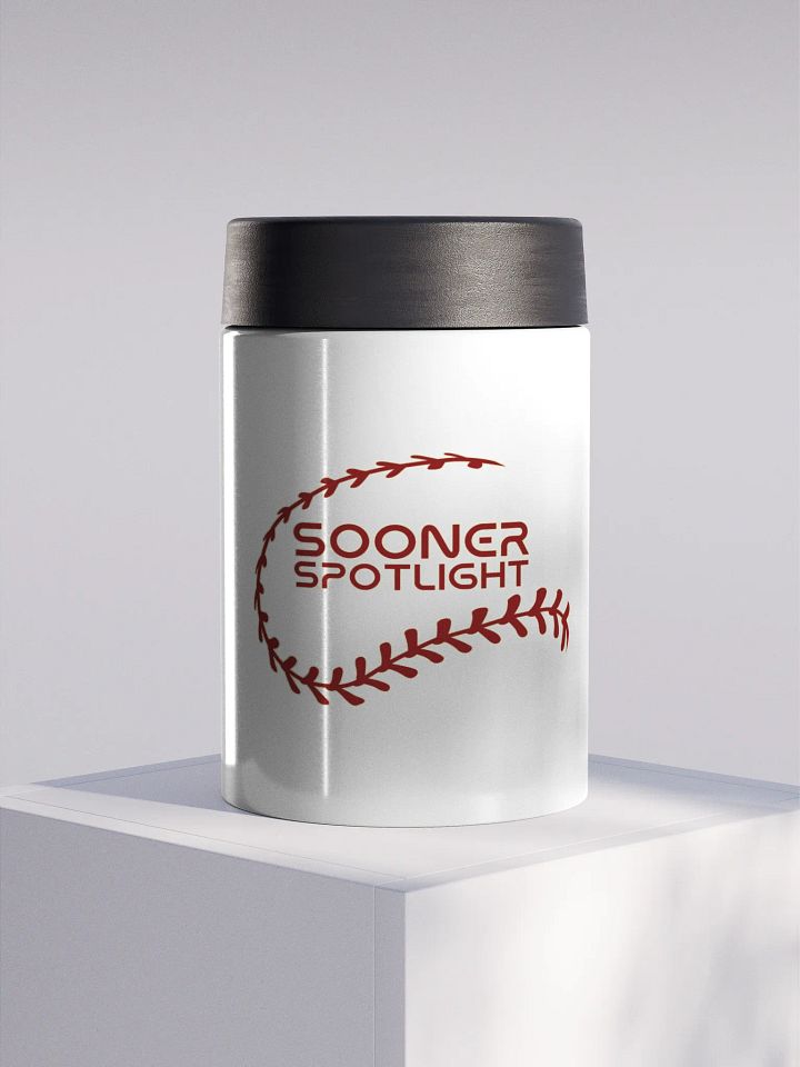 Sooner Spotlight Baseball Stainless Steel Koozie product image (1)