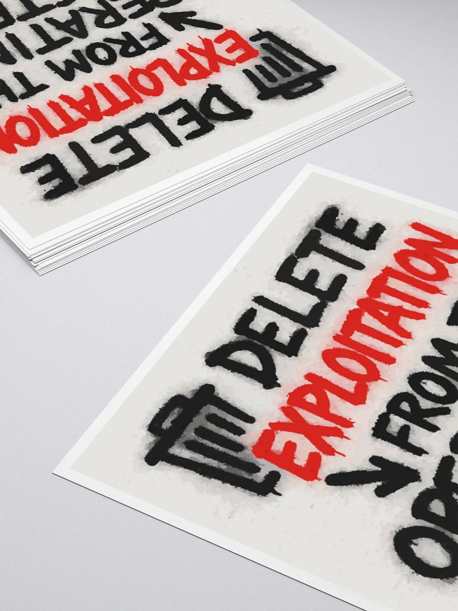 Exploitation Delete Kiss Cut Stickers product image (11)