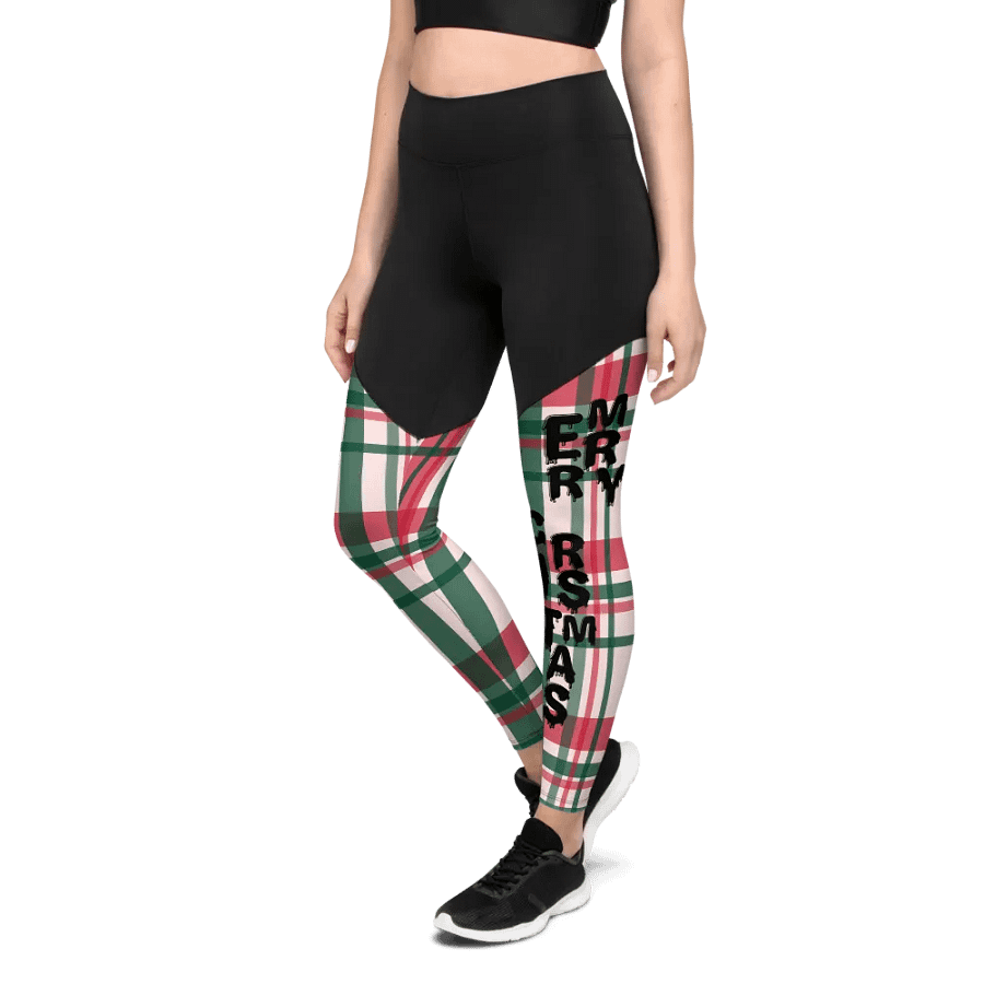 Vibrant Checkered Compression Leggings product image (6)