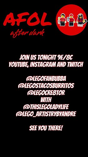 - tonight’s the first Saturday of the year. No better way to spend it than with this crew!

@legofanbubba 
@legostacosburrito...