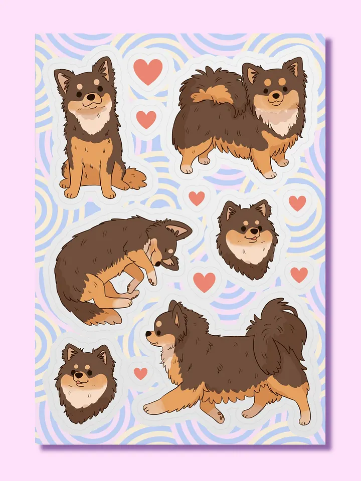 Chihuahuas Love Kiss Cut Sticker Sheet product image (1)