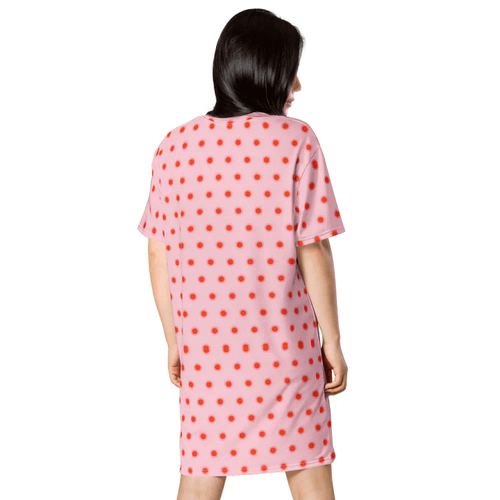 Rosy Dot Grid Oversized Dress product image (2)