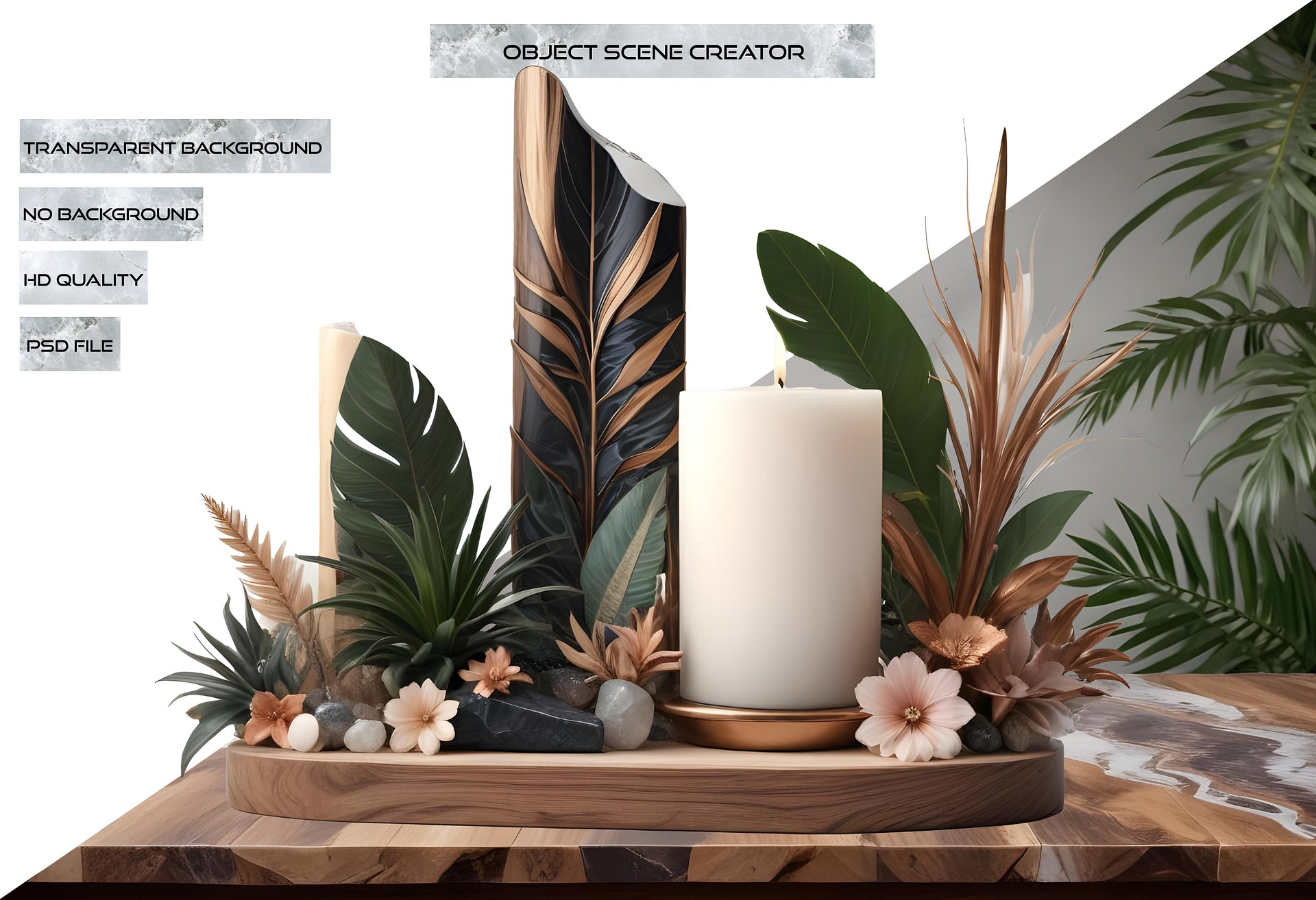 Collection: Dream of Eternity – Art Deco Candle Arrangement png product image (2)