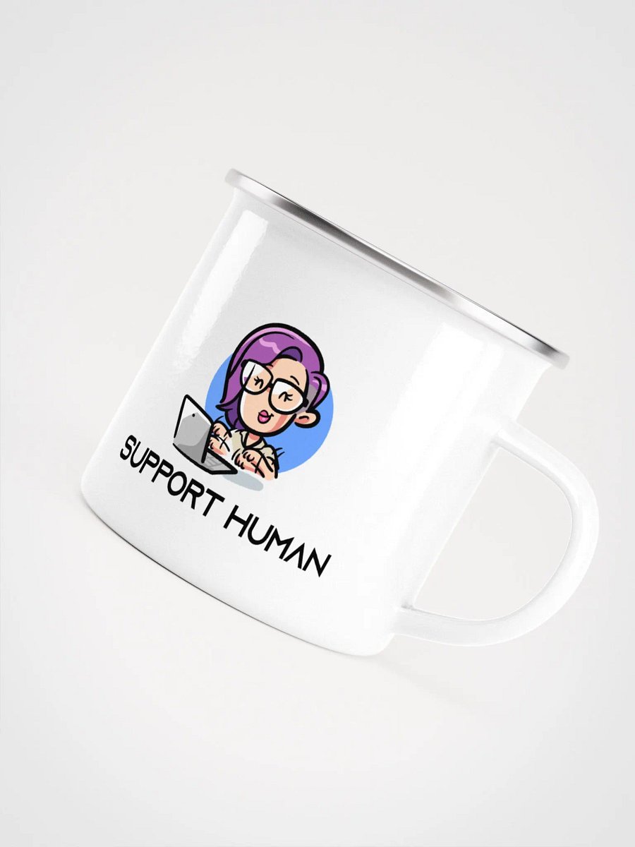 Support Human Coffee Enamel Mug product image (3)