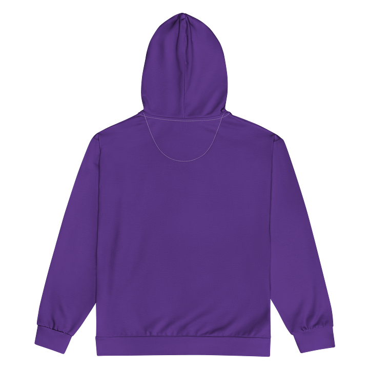 Indigo Violet Solid Color Eco Friendly Unisex Zip Hoodie product image (2)