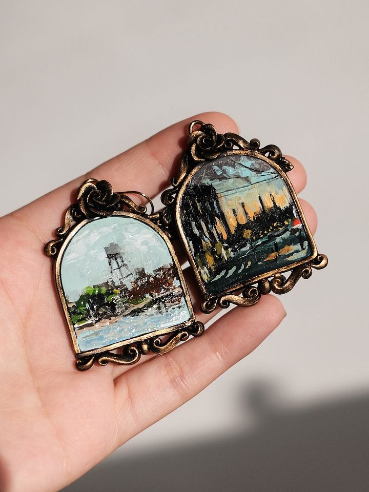 Greenpoint Artist Collab Brooklyn Landscape Earrings product image (2)