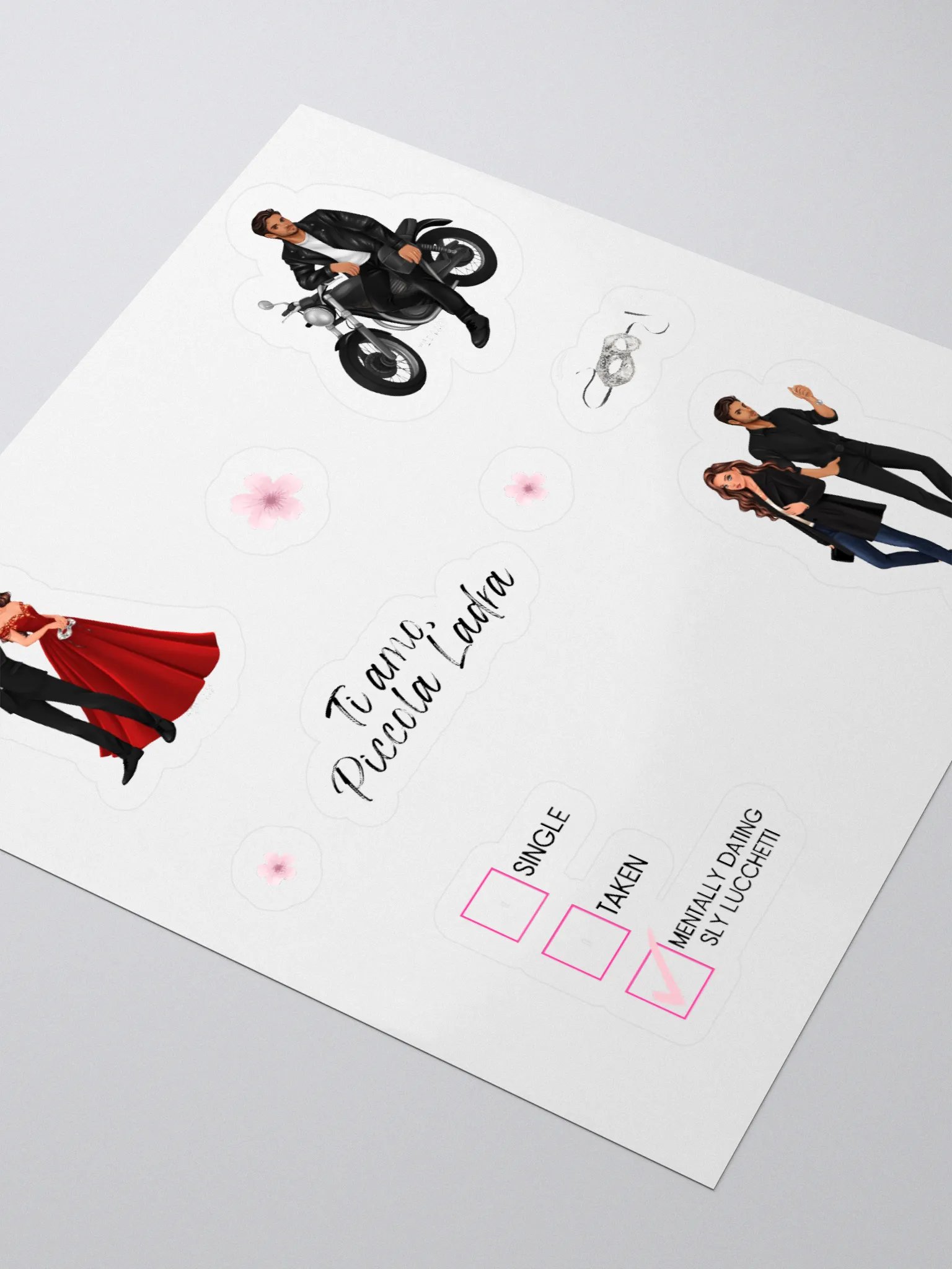 With a Kiss Sticker Sheet product image (3)