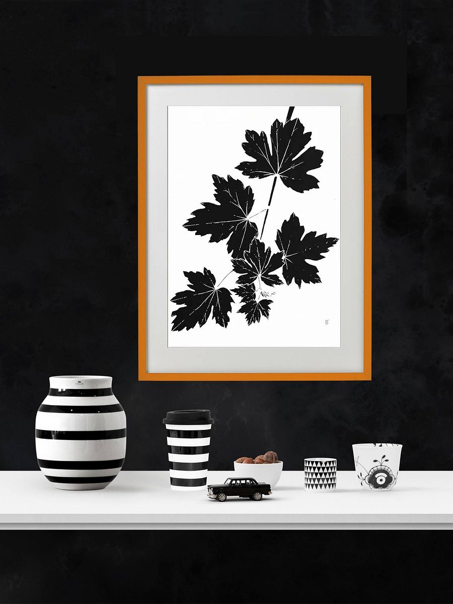 Luminous Leaf Cluster Matte Poster - Grape Leaves Light product image (5)
