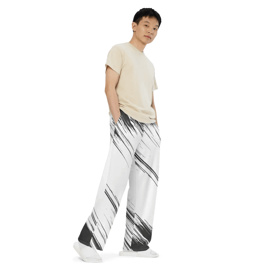 Pants black and white product image (6)