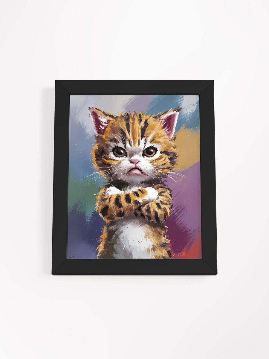 Grumpy Kitten Illustrated Matte Poster product image (2)