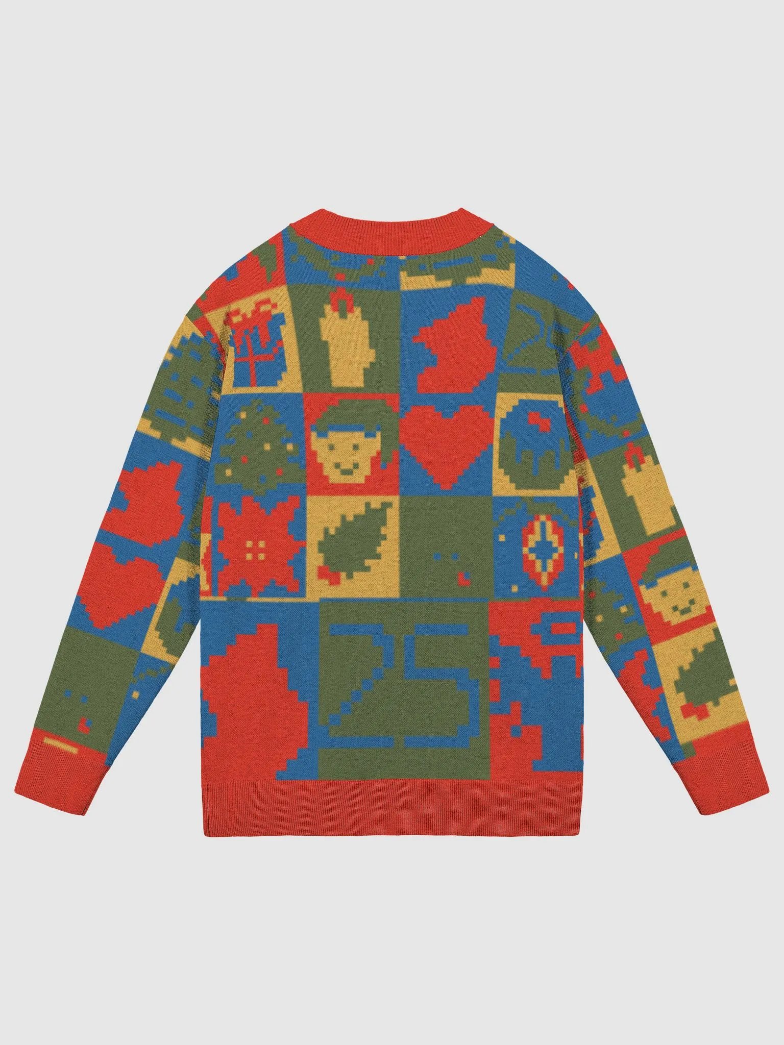 Christmas Sprite Sheet (primary colours) cardigan product image (2)