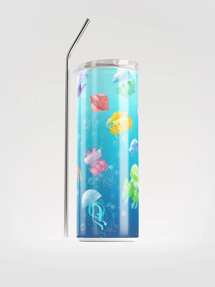 Ocean Bliss: Jellyfish Tumbler - Eco-Friendly Stainless Steel with Straw product image (1)