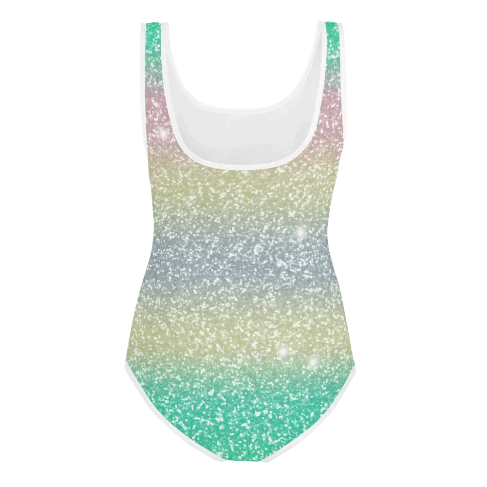 Glitter Unicorn Texture Design Youth Swimsuit (1) product image (3)