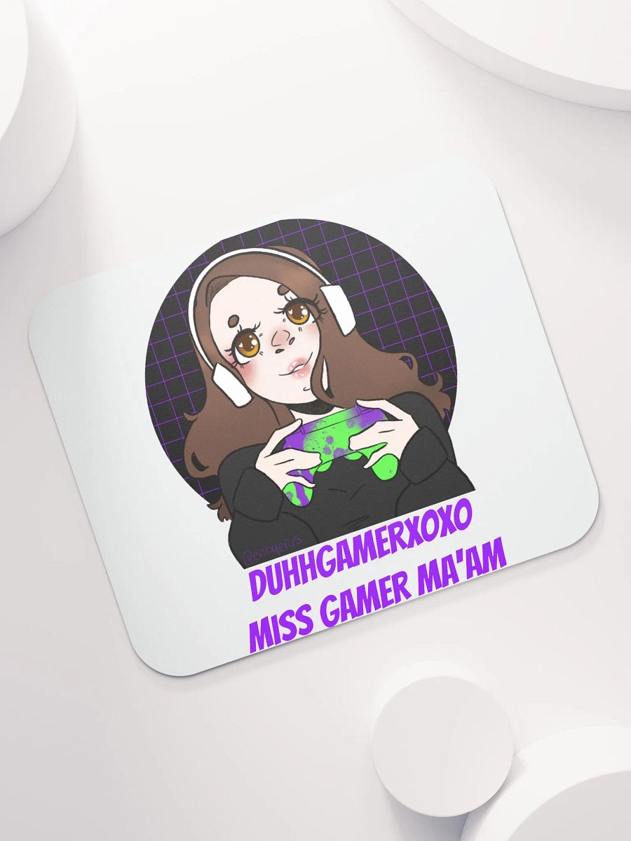 DuhhGamerXOXO/Miss Gamer Ma'am Mouse Pad - Purple Text product image (7)