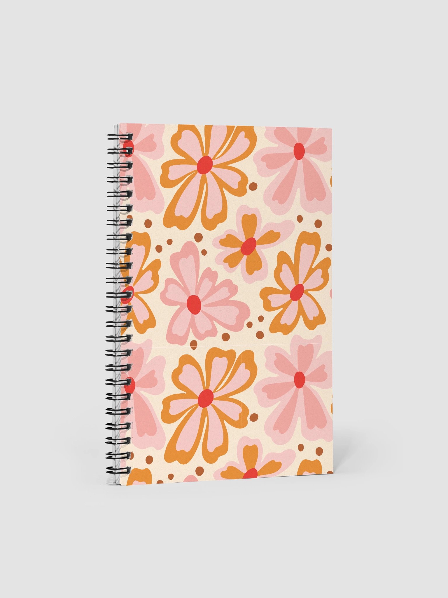 Retro Flowers Spiral Notebook product image (1)