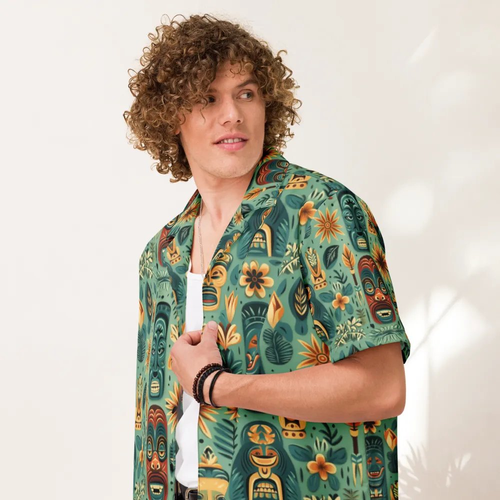 Tropical Tiki Mask Hawaiian Shirt product image (4)