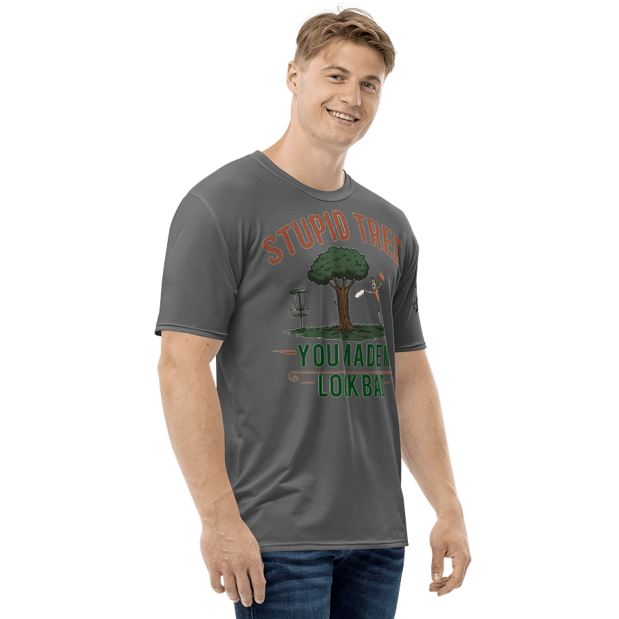Fancy Lads Men's Grey T-Shirt "Stupid Tree You Made Me Look Bad" product image (5)