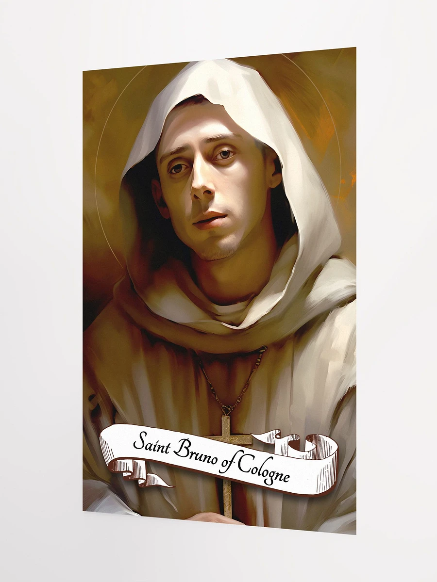 Saint Bruno of Cologne Patron Saint of Contemplative Monastic Life, Germany, Monks, Exorcists, Possessed Persons, Calabria, Matte Poster product image (5)