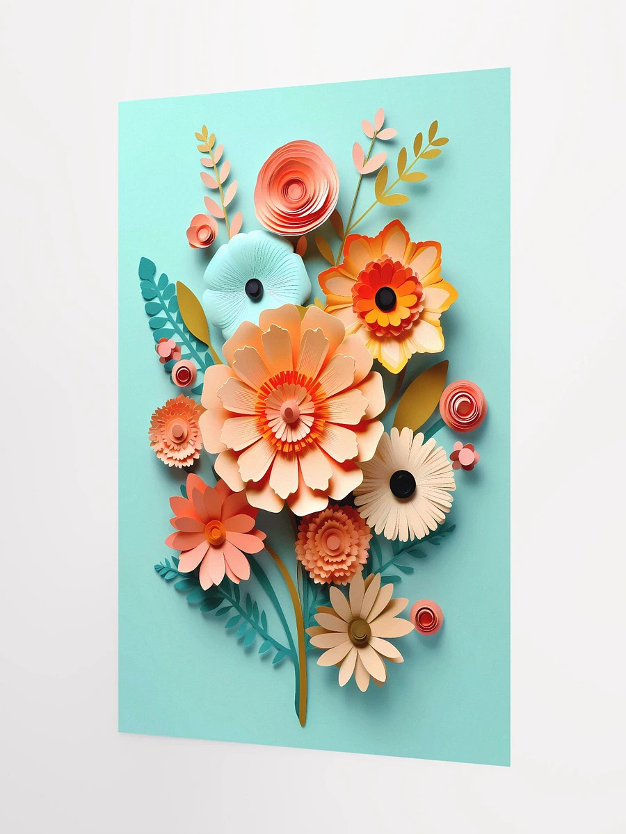 Handcrafted Quilled Paper Floral Array: Artistic Home Decor Matte Poster product image (5)