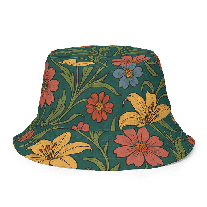 Vintage Floral Bucket Hat – Reversible Summer Festival Hat with Retro Botanical Print product image (1)