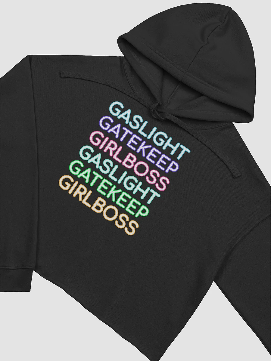 Gaslight Gatekeep Girlboss fleece crop hoodie product image (4)