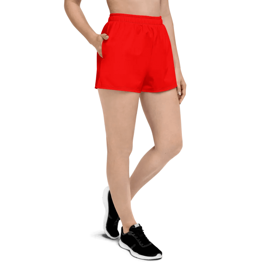 Plain Color Red Athletic Shorts product image (4)