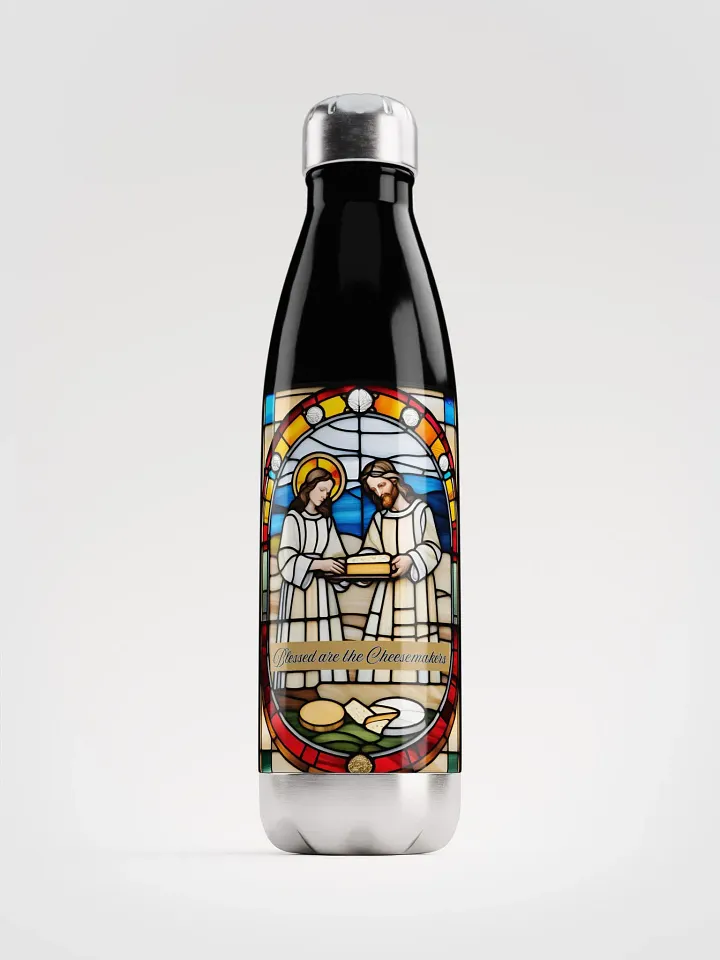 Blessed are the Cheesemakers 17oz Stainless Steel Water Bottle #02 product image (2)