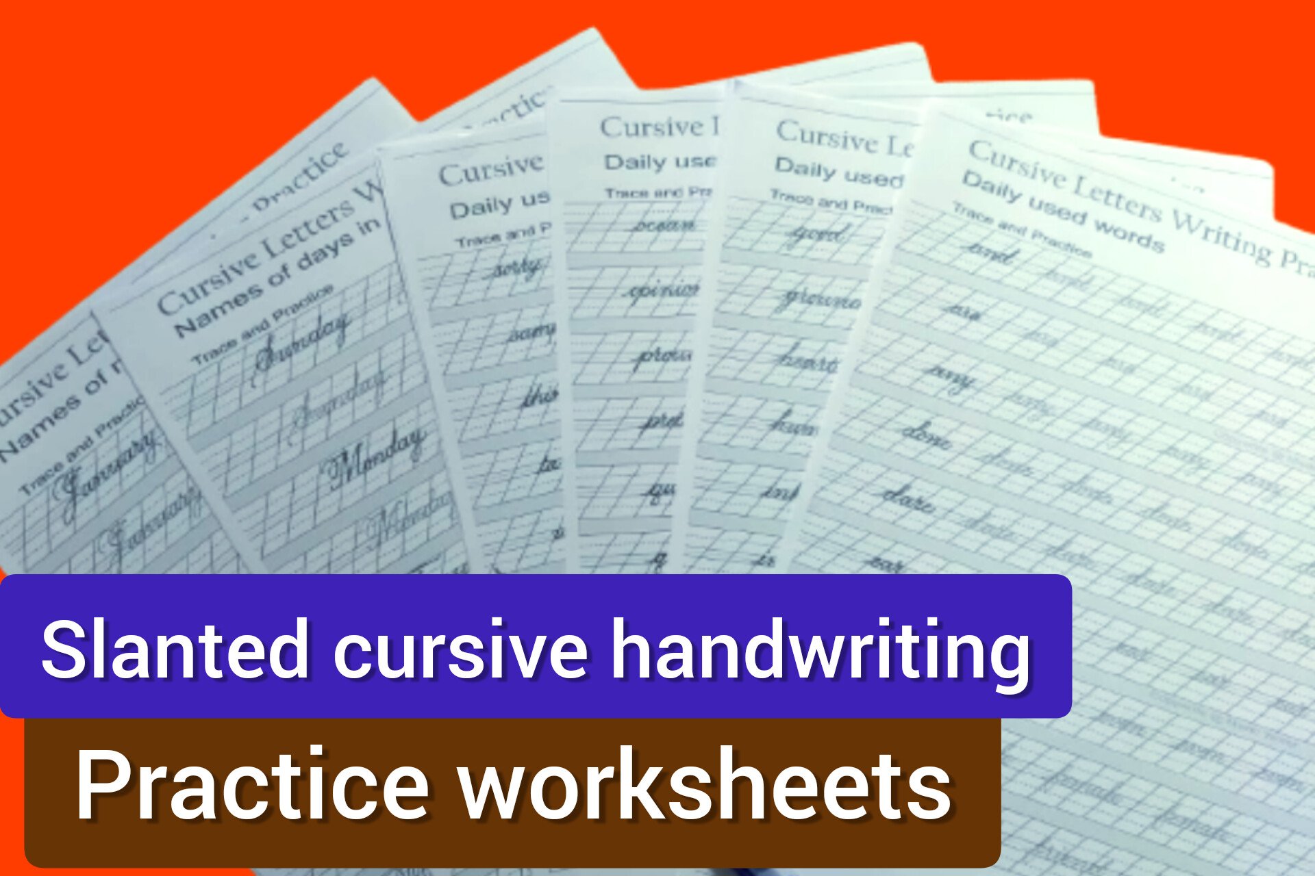Cursive handwriting practice worksheets | useful for students and beginners (PDFs) product image (3)