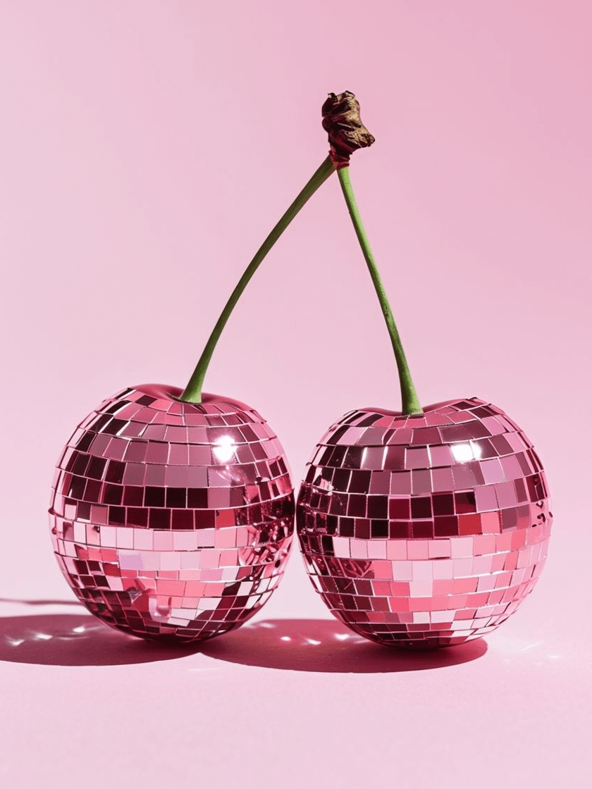 Cherry Disco Ball Framed Matte Poster product image (1)
