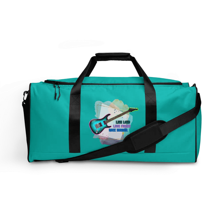 Live Loud Love Fierce Rock Harder Large Duffle Bag for Gym or Travel product image (1)