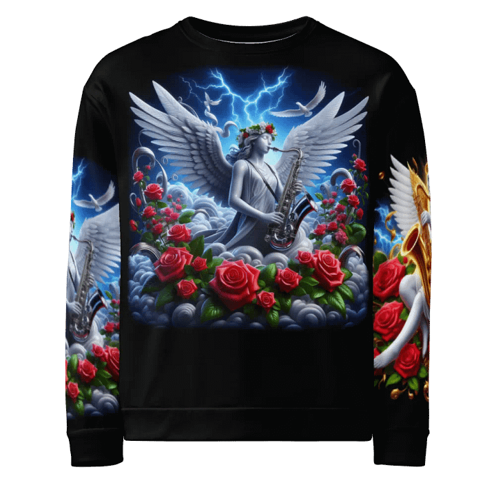 Angels making Music with a Saxophone - All-Over Unisex Sweatshirt #30 product image (1)