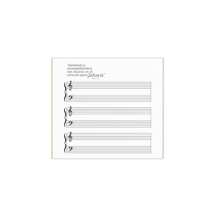 "Cantando y acompañándose con música" Music Note Writing Practice Pad product image (1)