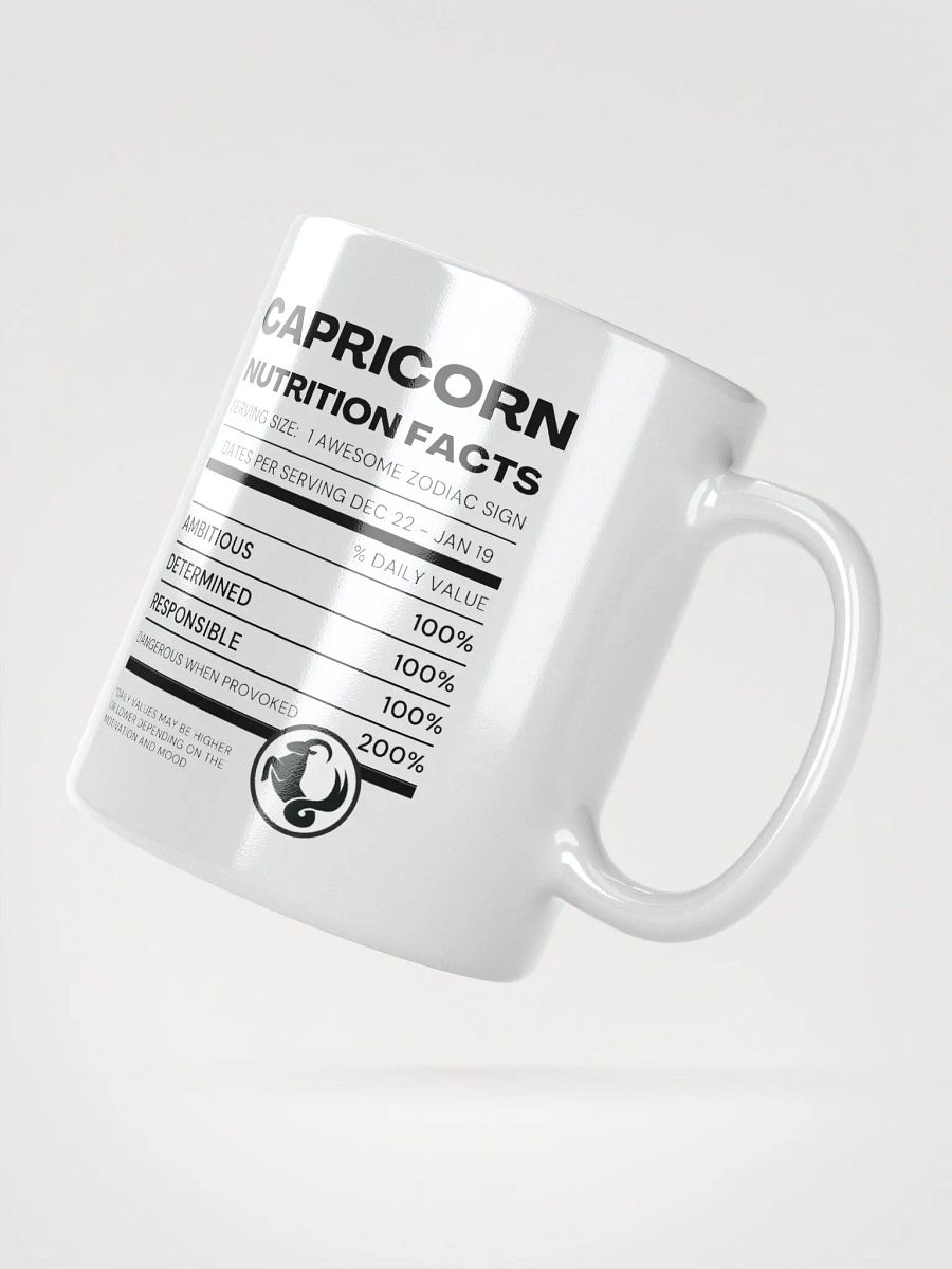 Capricorn Nutrition Facts Mug product image (3)