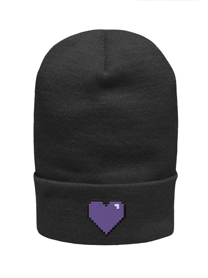 HollyRex Pixel Heart Cuffed Beanie product image (1)