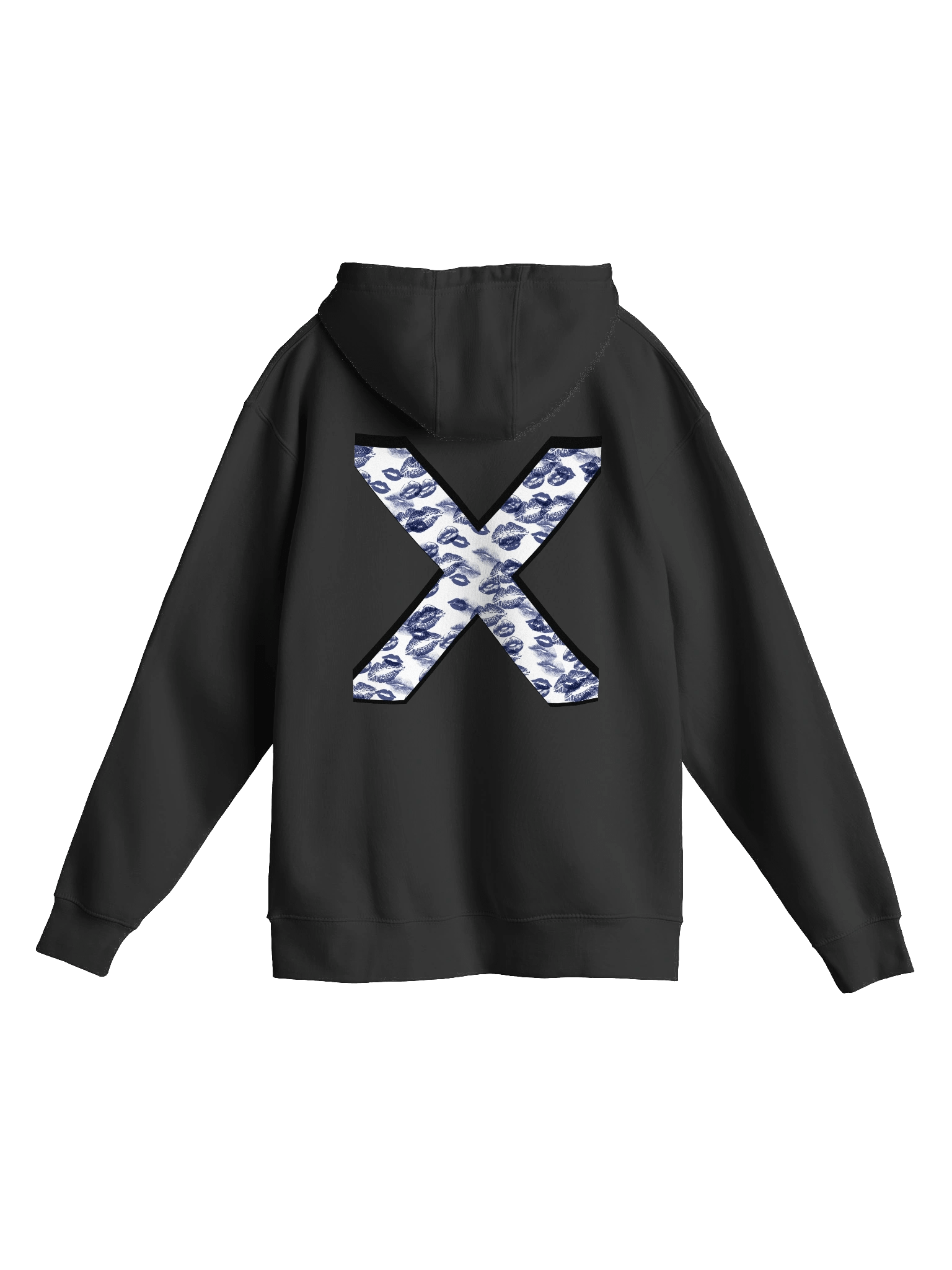 White X Dark Blue Lipstick Kisses | Hoodie product image (1)