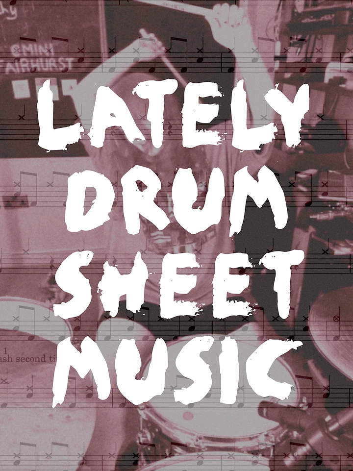 Lately drum sheet music product image (1)