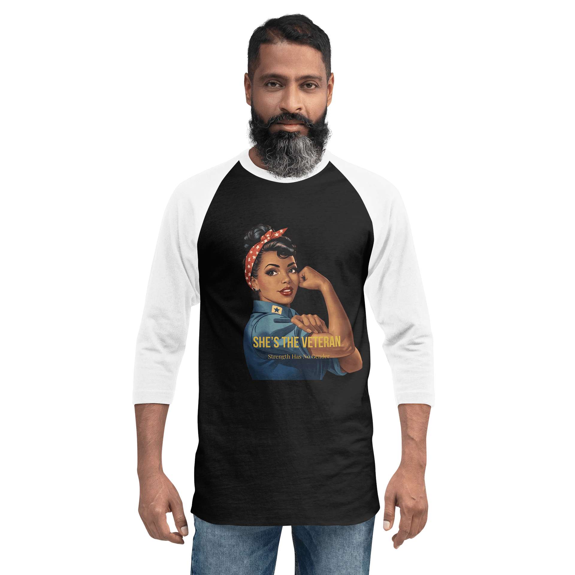 She’s The Veteran Two-Tone T-Shirt product image (2)