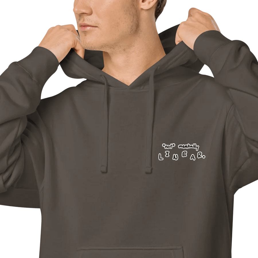 *not* mentally linear (L.C. bubble design) embroidered pigment hoodie product image (7)