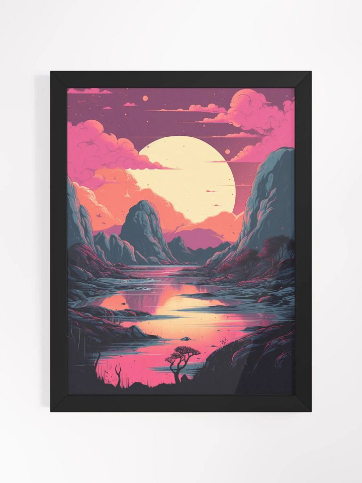 retro retro wave framed print product image (1)